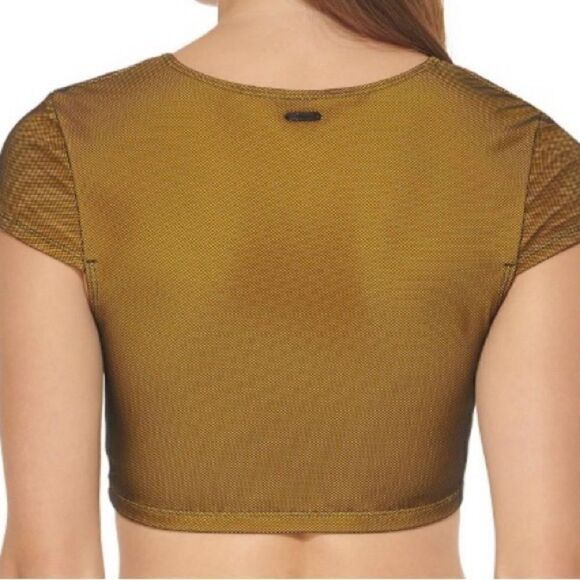 🛍️DKNY Women’s Cropped Mesh Overlay Bikini Swim Top one piece, Size: M,XL💥 - Picture 6 of 9